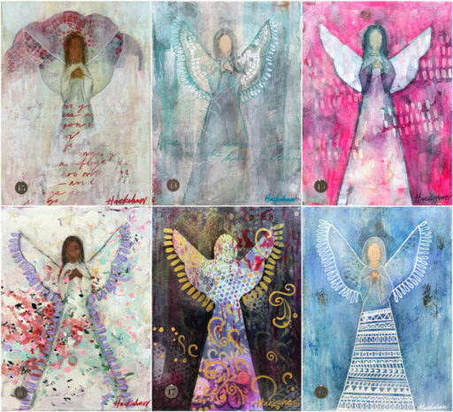 Contemporary Angel Paintings by Ashley Hackshaw on Etsy