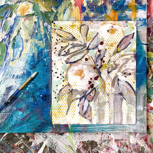 February Floral Paintings - Abstract Flower Paintings