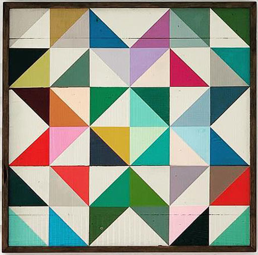 Modern colorful barn quilt pattern design