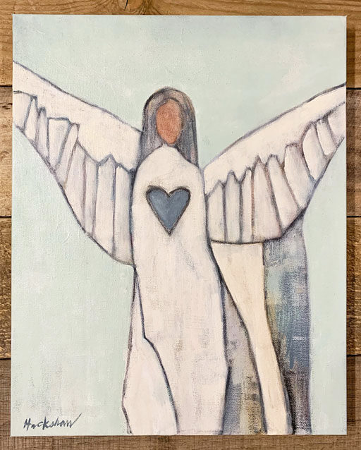 Angel Prints and New Paintings by Ashley Hackshaw