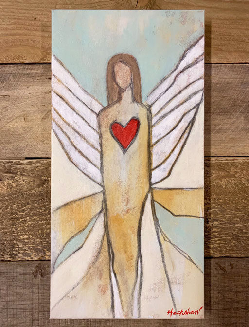 Angel Prints and New Paintings by Ashley Hackshaw