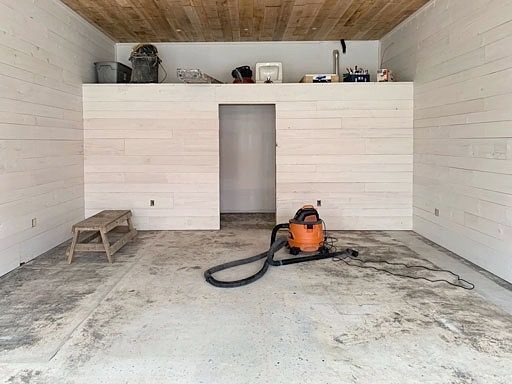 Refinishing the concrete floor