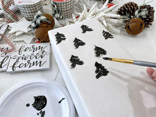 black and white Christmas wrapping paper DIY