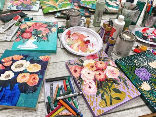 February Flowers - Floral Paintings and Supplies I Use #28februaryflowers