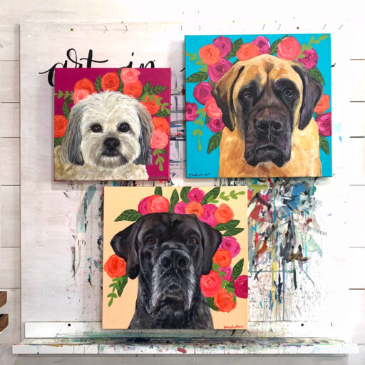 Dog Painting Commissions by Artist Ashley Hackshaw