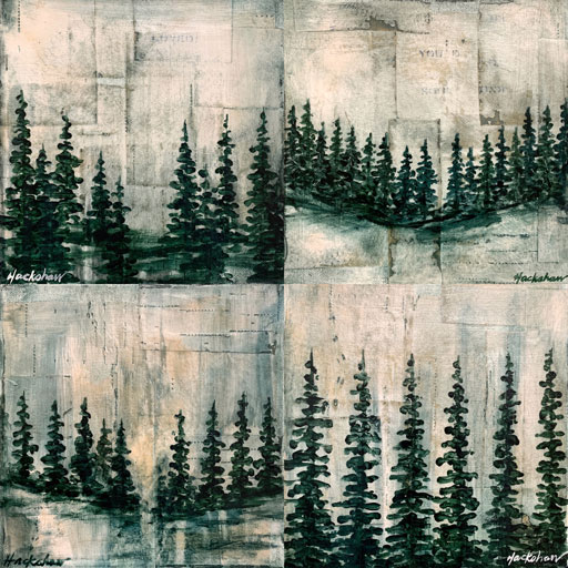 Tree Mountain Paintings Smoky Mountains by Ashley Hackshaw Bryson City