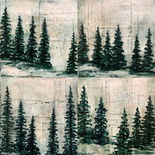 Tree Mountain Paintings Smoky Mountains by Ashley Hackshaw Bryson City 