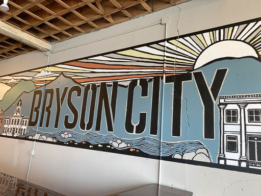 Smoky Mountains Bryson City Mural at BCO Market on the Square