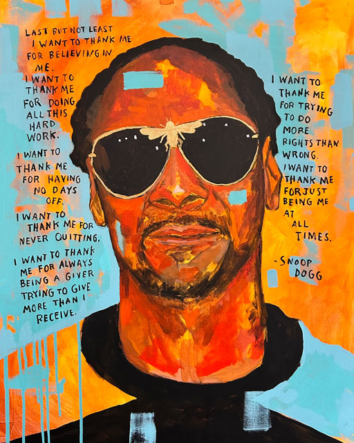 Snoop Dogg Art Snoop Painting Snoop Dogg portrait quote by artist Ashley Hackshaw